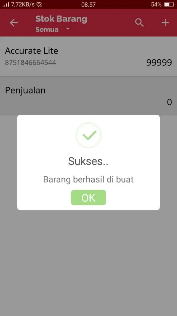 Tambah Barang Pada Accurate Lite 4