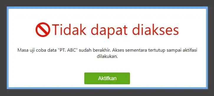 cara mengetahui masa trial accurate online